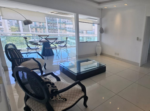 Apartamento Mobiliado de Alto Padrão com Vista Mar | 141m² | Blue Vision Barra da Tijuca